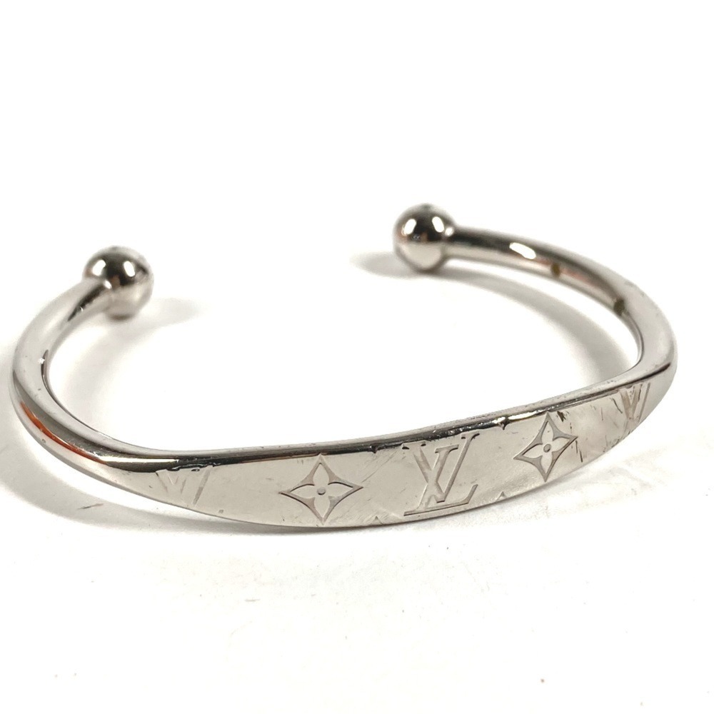 LOUIS VUITTON Silver Monogram Charm Bracelet